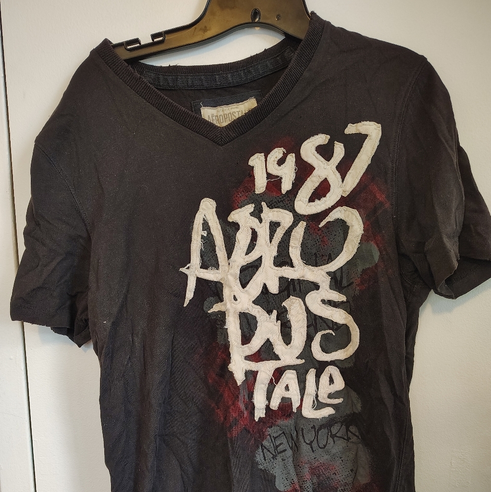 Aeropostale Black Graphic Tee